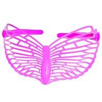 Party Glasses Shaped Butterfly Magenta
