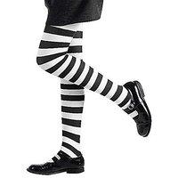 Pantyhose Striped - White/black - 11-14yrs