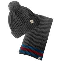 padres bobble hat and scarf 2pc set in charcoal marl tokyo laundry