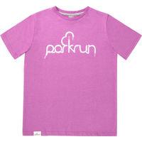 parkrun Kids Lace Graphic Tee - Radiant Orchid Running Short Sleeve Tops