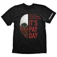 Payday 2 Men\'s Wolf Mask Extra Extra Large T-shirt Black (ge1730xxl)