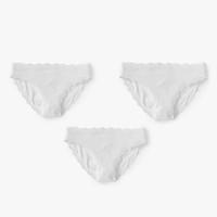 Pack of 3 Laced Cotton Briefs 