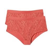 Pack of 2 Microfibre and Lace Shorts