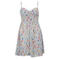 Paprika Feather Print Zip Front Dress