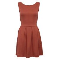 Paprika Cut Out Back Skater Dress