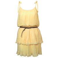 Paprika Tie Shoulder Pleat Dress