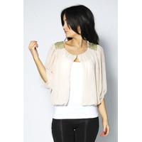 Paprika Embellished Shoulder Top