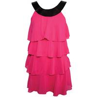 Paprika Neck Frill Dress