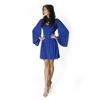 paprika fluted sleeve dress