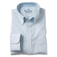 pale blue white stripe buttondown collar shirt xxl standard shortened  ...