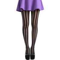 Pamela Mann Solid Sheer Vertical Stripe Tights