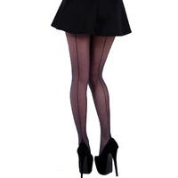 pamela mann jive seamed tights navy