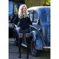 pamela mann goth cross suspender tights