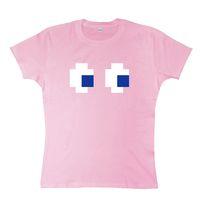 Pac Man Womens T Shirt - Ghost Eyes