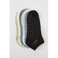 pack of 6 polka dot socks