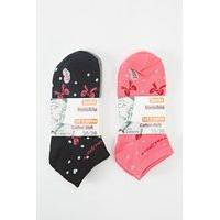 pack of 6 printed trainer socks