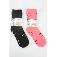 Pack Of 6 Smile Printed Socks