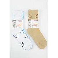 Pack Of 6 Smile Printed Socks