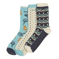 parade classic printed sock 3 pack dark navy