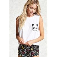 Panda Sketch Graphic Pyjama Set