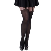 pamela mann plain stripe suspender tights black pamela mann plain stri ...