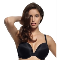 panache superbra porcelain black uw moulded plunge bra