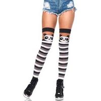 party panda striped thigh highs size one size