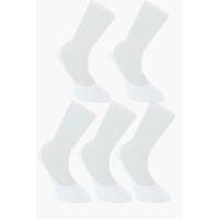 Pack Invisble White Socks With Grips - white