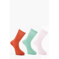 Pack Coloured Cotton Socks - multi