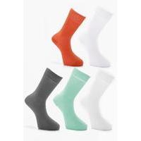 Pack Coloured Cotton Socks - multi
