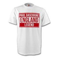 paul gascoigne england legend tee white kids