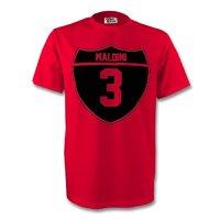 paolo maldini ac milan crest tee red