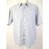 Paul Smith - Large - Grey/Blue striped - Short Sleeved Shirt