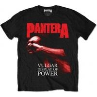 Pantera Red Vulgar Mens Black T Shirt: Small