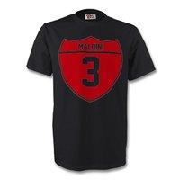 paolo maldini ac milan crest tee black kids