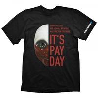 Payday 2 Mens Wolf Mask XX Large T-Shirt, Black