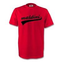 paolo maldini ac milan signature tee red