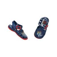 Paw Patrol boys blue with red sole and buckle Chase and Marshall character print jelly shoes - Blue