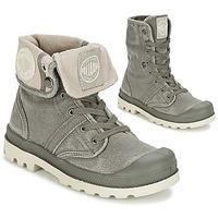 palladium baggy kid boyss childrens mid boots in grey