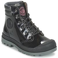 palladium wendy girlss childrens mid boots in black