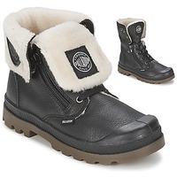 palladium baggy leather boyss childrens mid boots in black