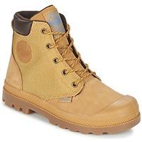 palladium hi cuff wpn boyss childrens mid boots in gold