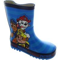 paw patrol dog print boyss childrens wellington boots in blue