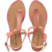 paper dolls womens ankle strap thong sandals pink