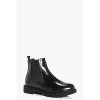 Patent Chelsea Boot - black