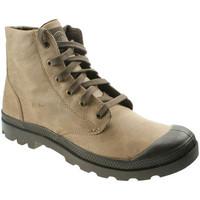 palladium pampa hi leather mens shoes high top trainers in brown