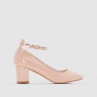 patent ballet pumps with strap