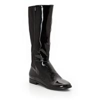 Patent Look Riding Boots with 3 cm Heel