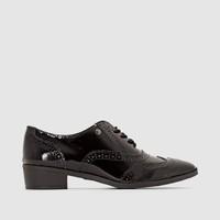 Patent Leather Lace-Up Brogues