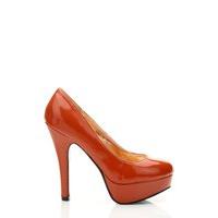 patent pvc platform heel court shoes